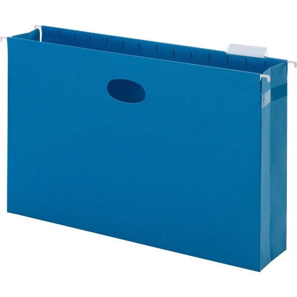SMEAD MANUFACTURING CO.3" Capacity Closed Side Flexible Hanging File Pockets, Legal, Sky Blue, 25/Box