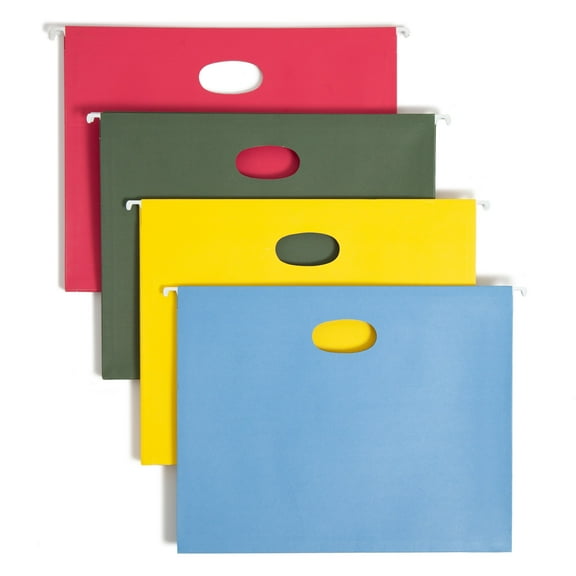 Smead Hanging Pockets 3.5"Exp Asst Colors 4/PK Letter (64290)