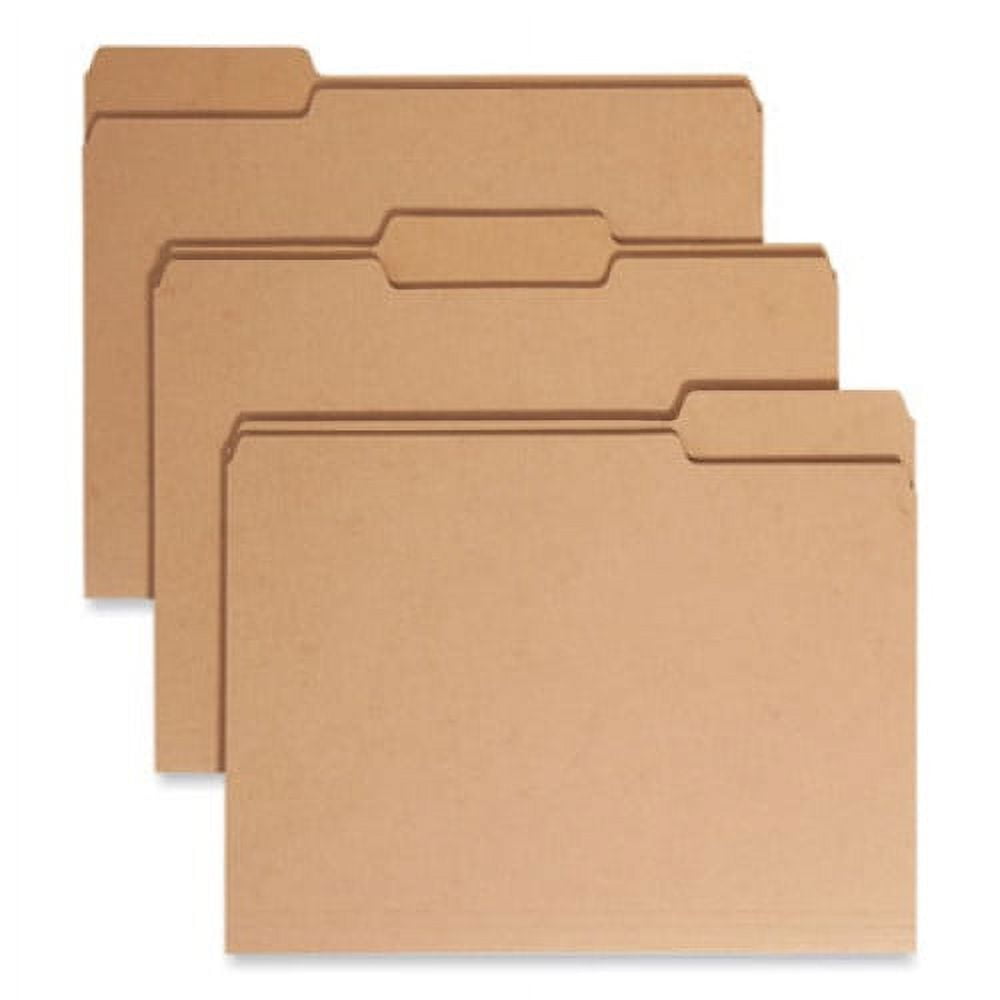 Smead Heavyweight Kraft File Folder, 1/3Cut Tabs Assorted, Letter