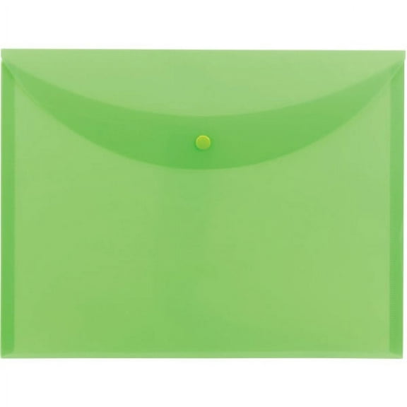 Smead Letter File Wallet - 8 1/2" x 11" - Polypropylene - Green - 10 / Box