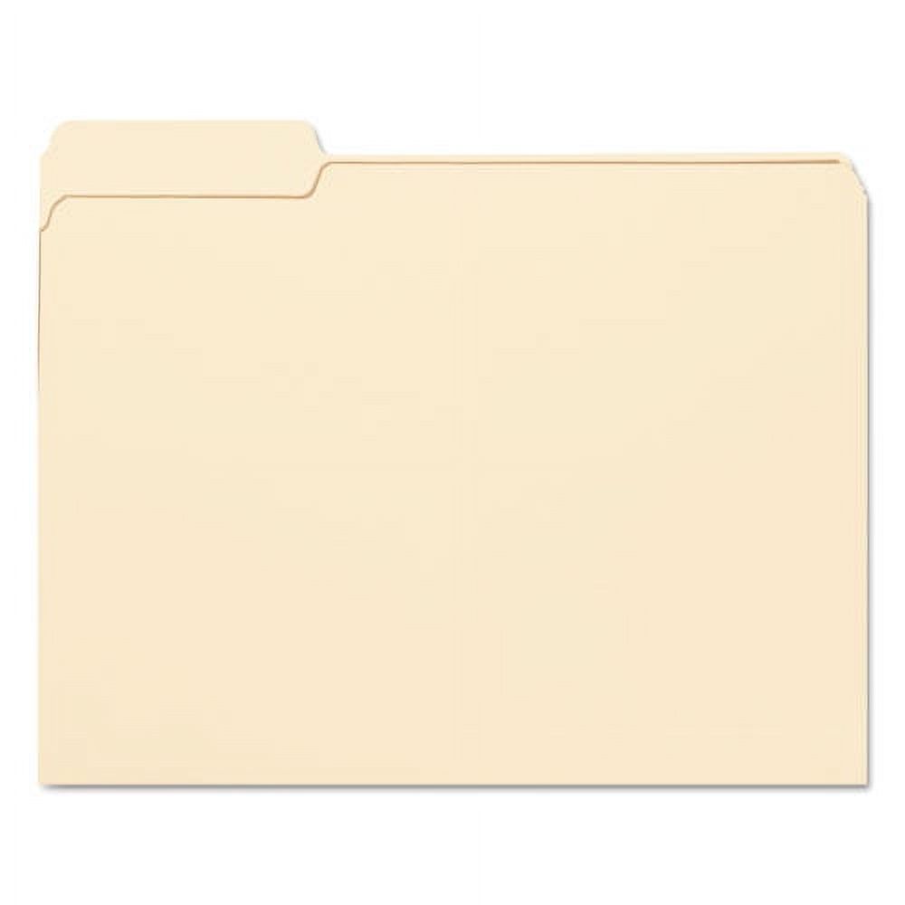 Smead Manila File Folders, 1/3Cut Tabs Left Position, Letter Size, 0.75" Expansion, Manila