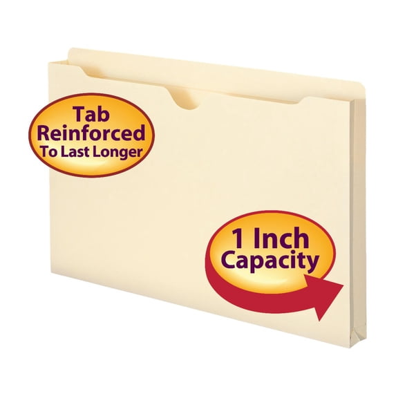 Smead Manila File Jackets Reinforced Tab 1"Exp 50/BX Legal (76520)