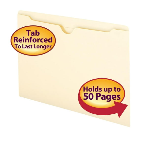Smead Manila File Jackets Reinforced Tab Flat 100/BX Legal (76500)
