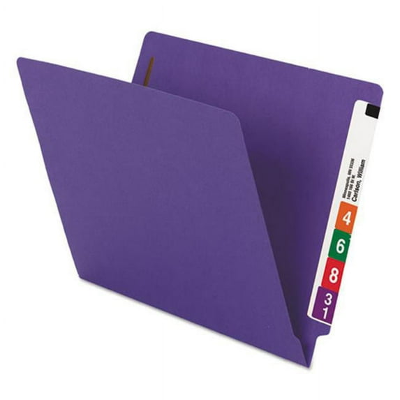 Smead Manufacturing 25550 WaterShed & CutLess End Tab 2 Fastener Folders, Purple