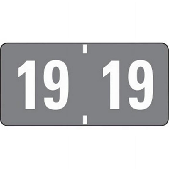 Smead Manufacturing 68319 Label Etyj 2019, 500 Per Roll - Gray
