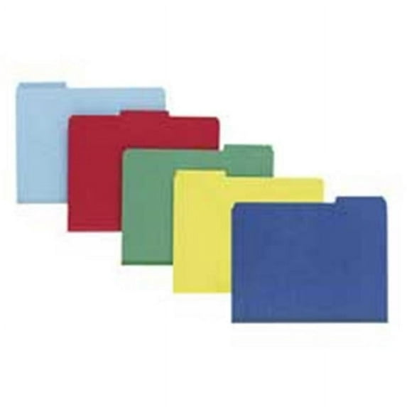 Smead Manufacturing Company SM Folder - Red - 9-12-in.H - Letter - .33 AST Tab Cut