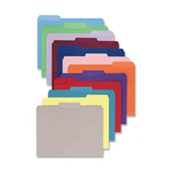 Smead Manufacturing Company SMD12443 File Folder- .33 AST 1-Ply Tab- Letter- Lavender