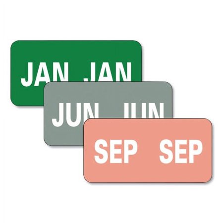 Smead Monthly End Tab File Folder Labels, JAN-DEC, 0.5 x 1, Assorted, 25/Sheet, 120 Sheets/Box, Each