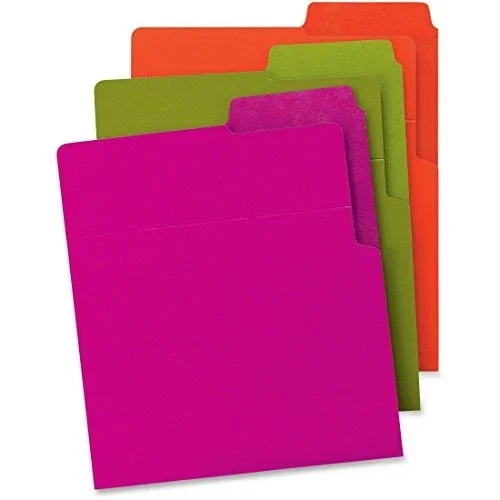 Smead Organized Up Heavyweight Vertical File Folders, Dual Tabs, Letter Size,