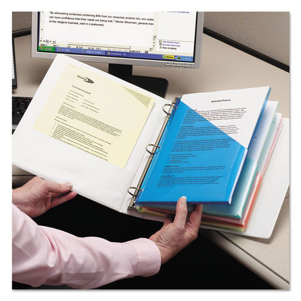 Smead Organized Up Poly Slash Jackets, 2Sections, Letter Size