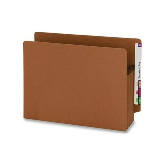 Smead Pocket End Tab Recycled 3-1/2" Exp Ltr 25/BX Redrope 73610