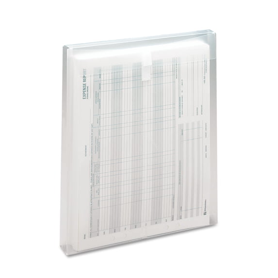 Smead Poly Envelope, 1-1/4" Expansion, Hook-and-Loop Closure, Top Load, Letter Size, Clear, 5 per Pack (89670)