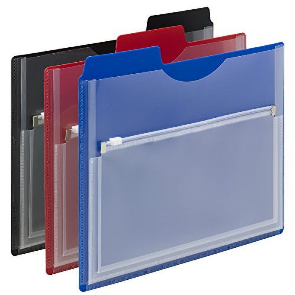 Smead Poly Project Organizer with Zip Pouch, 1/3Cut Tab, 1/2â