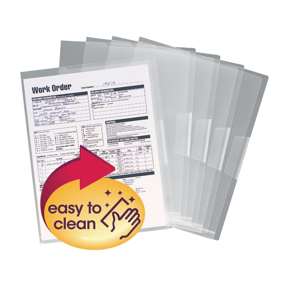 Smead Poly Translucent Project Jackets Clear 5/PK Letter (85751)