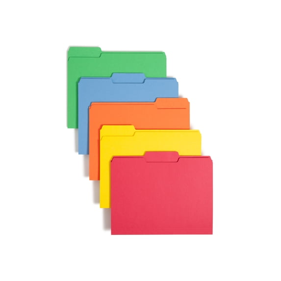 File Folder Letter R Smead, Color File Folders, Letter Size, 1/3 Cut, Brights Box Of 100 ...
