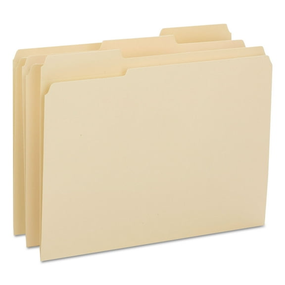 Smead Recycled File Folder with Reinforced Tabs, Letter Size, 1/3 Cut Tabs, Manila, Pack of 100
