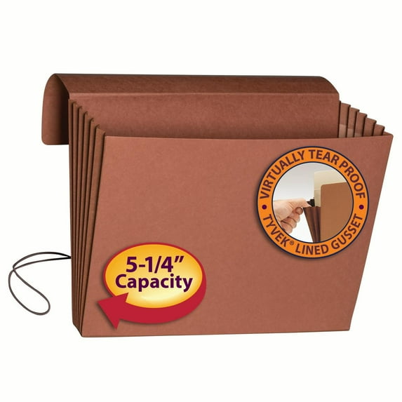 Smead Redrope Expanding Wallets 5.25" with Cord 10/BX Legal (71111)