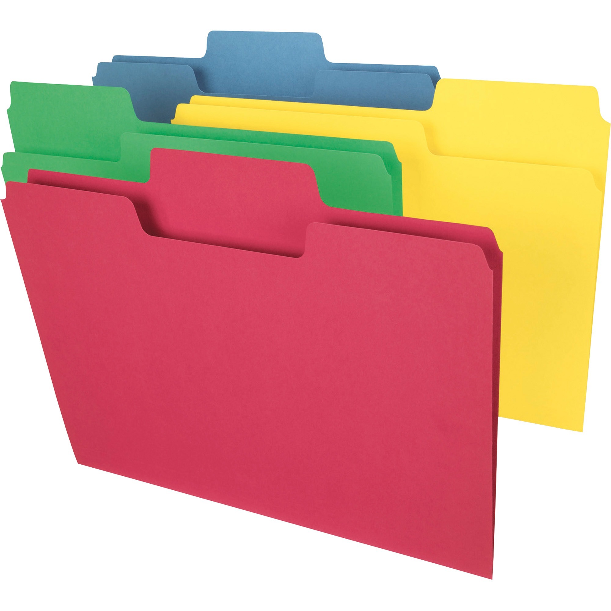 Supertab Folder Smead, SMD11988, SuperTab Folders, 100 / Box, Blue,Green,Yellow,Red ...