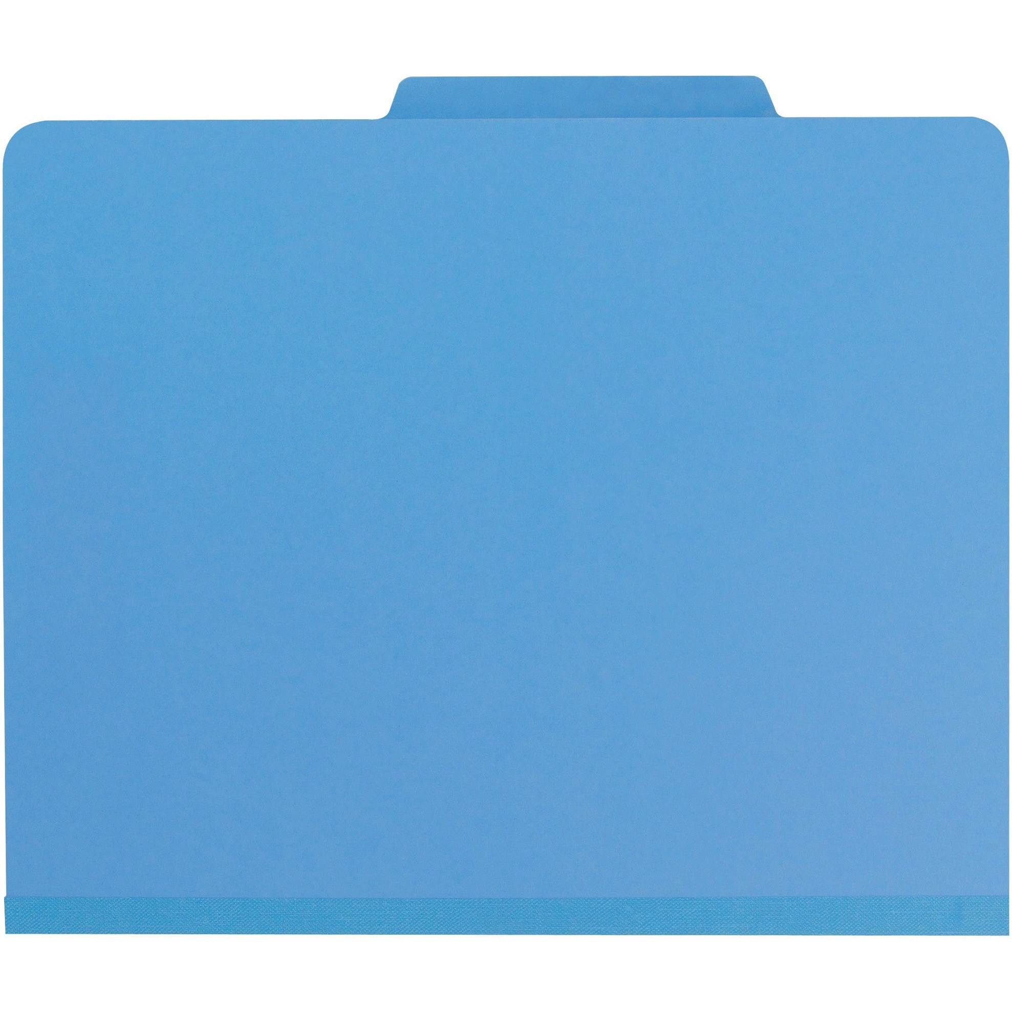 Smead, SMD14001, 2/5-cut ROC Colored Classification Folders, 10 / Box, Blue