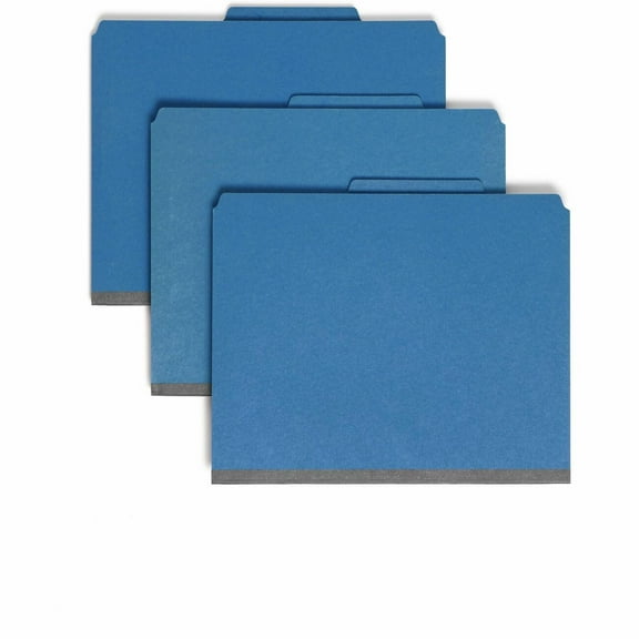 Smead SMD14096 Safe Shield Fastener 3-Divider Classification Folders, Dark Blue