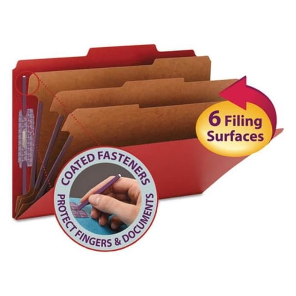Smead SMD19095 2 by 5 Cut Classification Folders - Legal Size