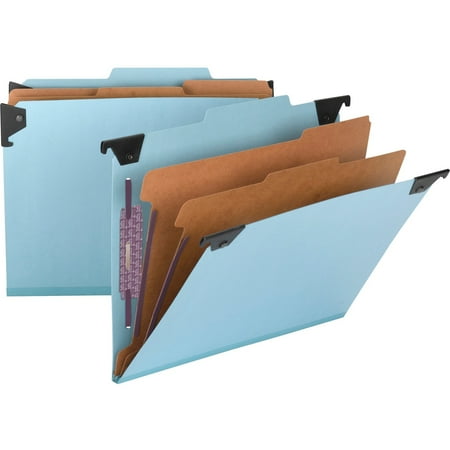 Smead, SMD65115, FasTab Hanging Classification Folder with SafeSHIELD Fastener, 1 Each, Blue