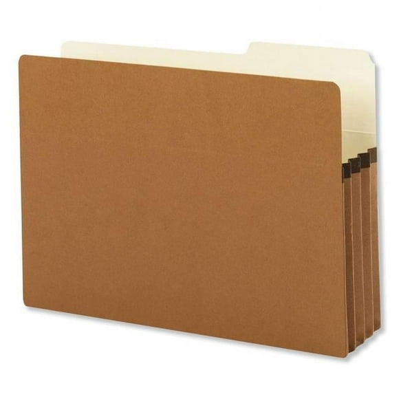 Smead SMD74088 0.4 Cut Expansion Drop Front File Pocket, Redrope - 3.5 in. - Size Legal