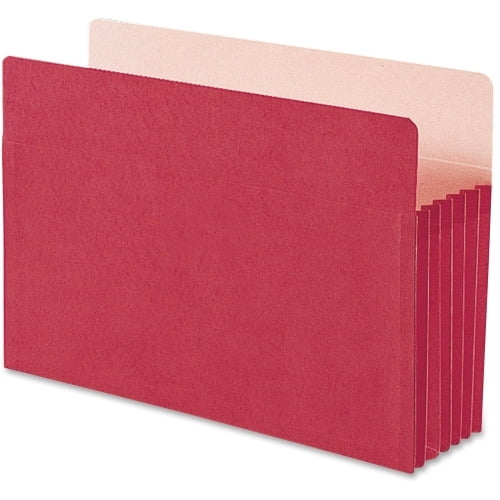 Smead, SMD74241, Drop Front Panel Colored File Pockets, 1 Each, Red