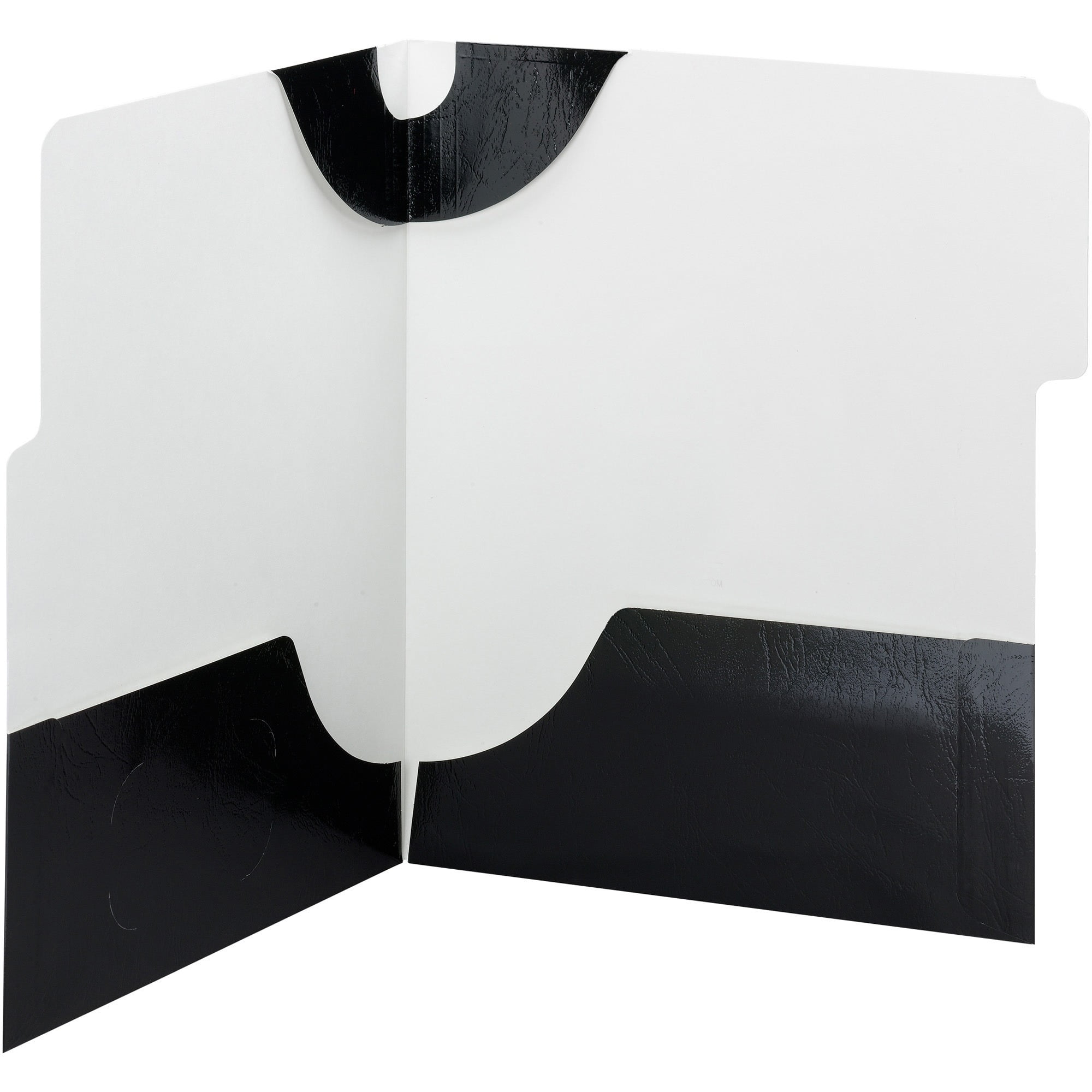 Smead, SMD87963, SuperTab Two-Pocket File Folders, 5 / Pack, Black ...