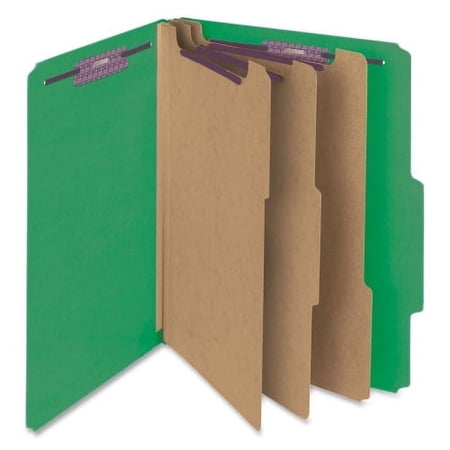 Smead SafeSHIELD Fasteners 3-Div Classification Folders Letter - 8 1/2" x 11" Sheet Size - 3" Expansion - 2 Fastener(s) - 2" Fastener Capacity for Folder - 2/5 Tab Cut - Right of Center Tab Location -