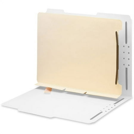 Smead Self-Adhesive Folder Divider, 1" Twin Prong Fastener, Letter Size, Manila, 25 per Pack (68025)