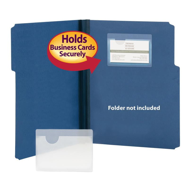 Crystal Clear Self-Adhesive Business Card Protective Pocket