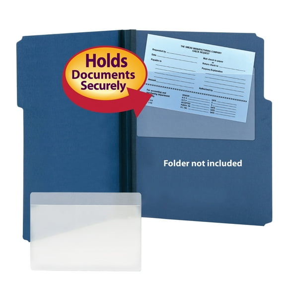 Smead Self-Adhesive Poly Pockets Document Clear 100/BX Other (68185)
