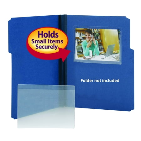 Smead Self-Adhesive Poly Pocket, 6" x 4", Clear, 1
