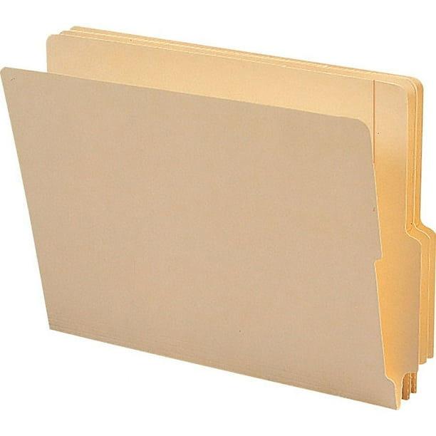 Smead Shelf-Master 1/3 Tab Cut Letter Recycled End Tab File Folder - 8 1/2