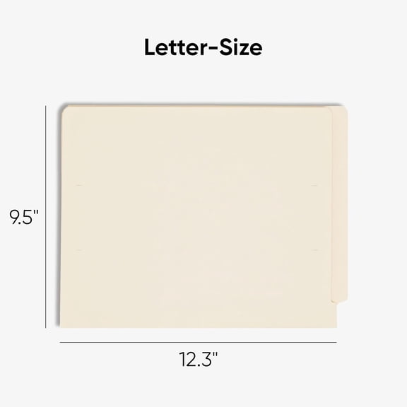 Smead Shelf-Master End Tab File Folders, 100 Count, Manila, Reinforced Straight-Cut Tabs, Letter Size (24110)