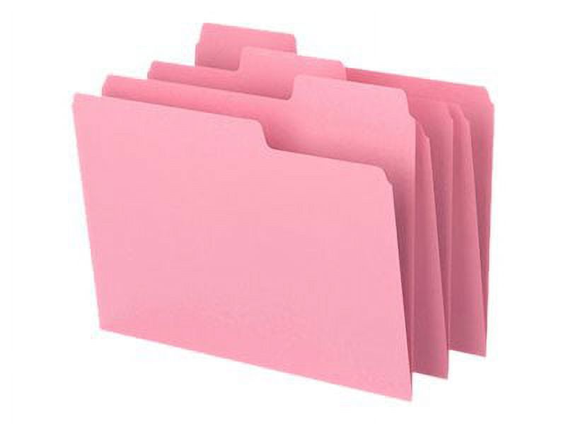 Smead SuperTab Breast Cancer Awareness - File folder - expanding - for Letter - tabbed - pink (pack of 6) - image 1 of 5