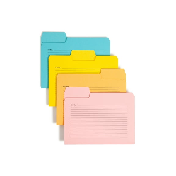 Smead SuperTab Notes File Folder 1/3 Cut Asst 12/PK Letter (11650)