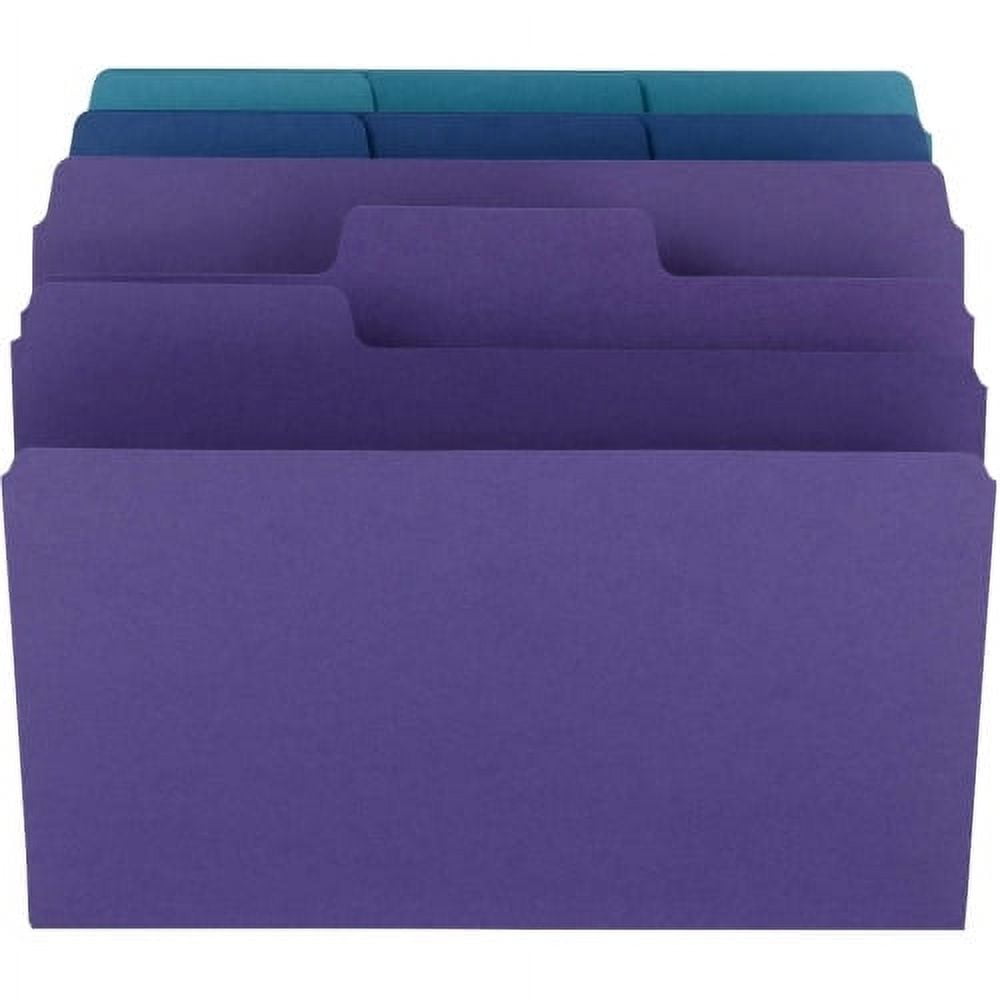 Smead SuperTab Organizer File Folders Letter - 8 1/2" x 11" Sheet Size - 3/4" Expansion - 1/3 Tab Cut - Top Tab Location - Assorted Position Tab Position - 2 Divider(s) - 11 pt. Folder Thickness - Pap