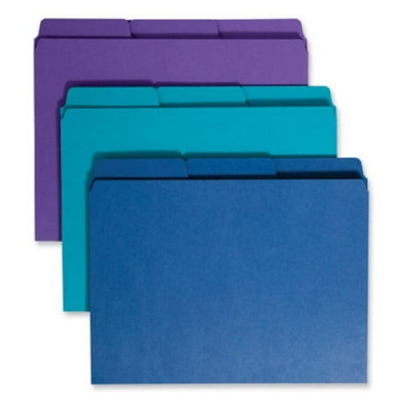 Smead SuperTab Organizer Folder, 1/3-Cut Tabs: Assorted, Letter Size, 0.75" Expansion, Assorted Colors, 3/Pack