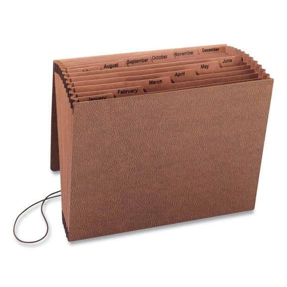 Smead TUFF Expanding File Monthly 12pockets Flap Brown Letter (70388)