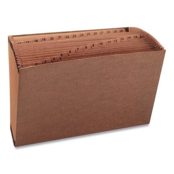 Smead TUFF Expanding Open-Top Stadium File, 31 Sections, 1/31-Cut Tabs, Legal Size, Redrope (70469)