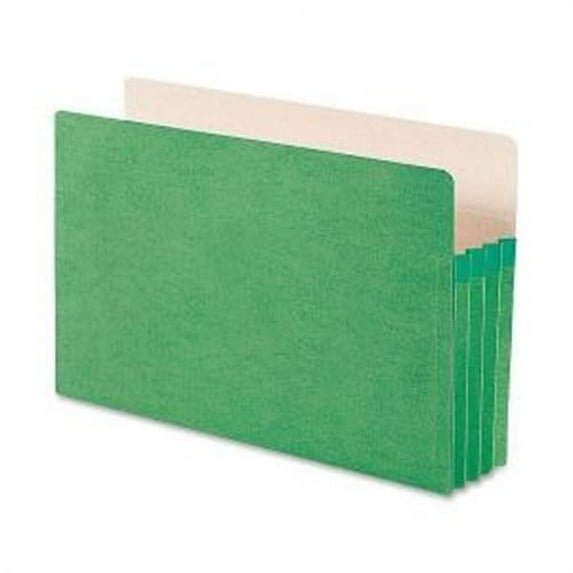 Smead 74226 Green Colored File Pockets - Legal - 8.50" X 14" - 3.50" Expansion - Top Tab Location - Tyvek - Green - 1 Each (SMD74226)