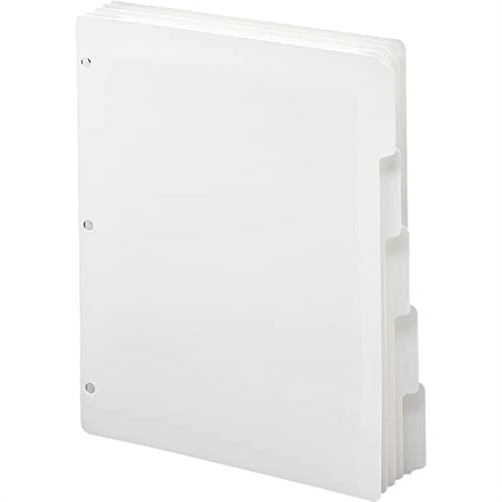 Smead ThreeRing Binder Index Dividers, 1/5Cut Tabs, Letter Size