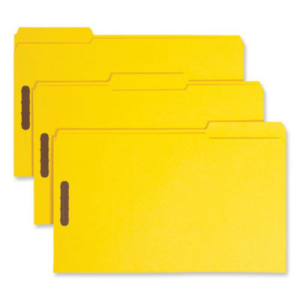 Smead Top Tab Colored Fastener Folders, 0.75" Expansion, 2 Fasteners