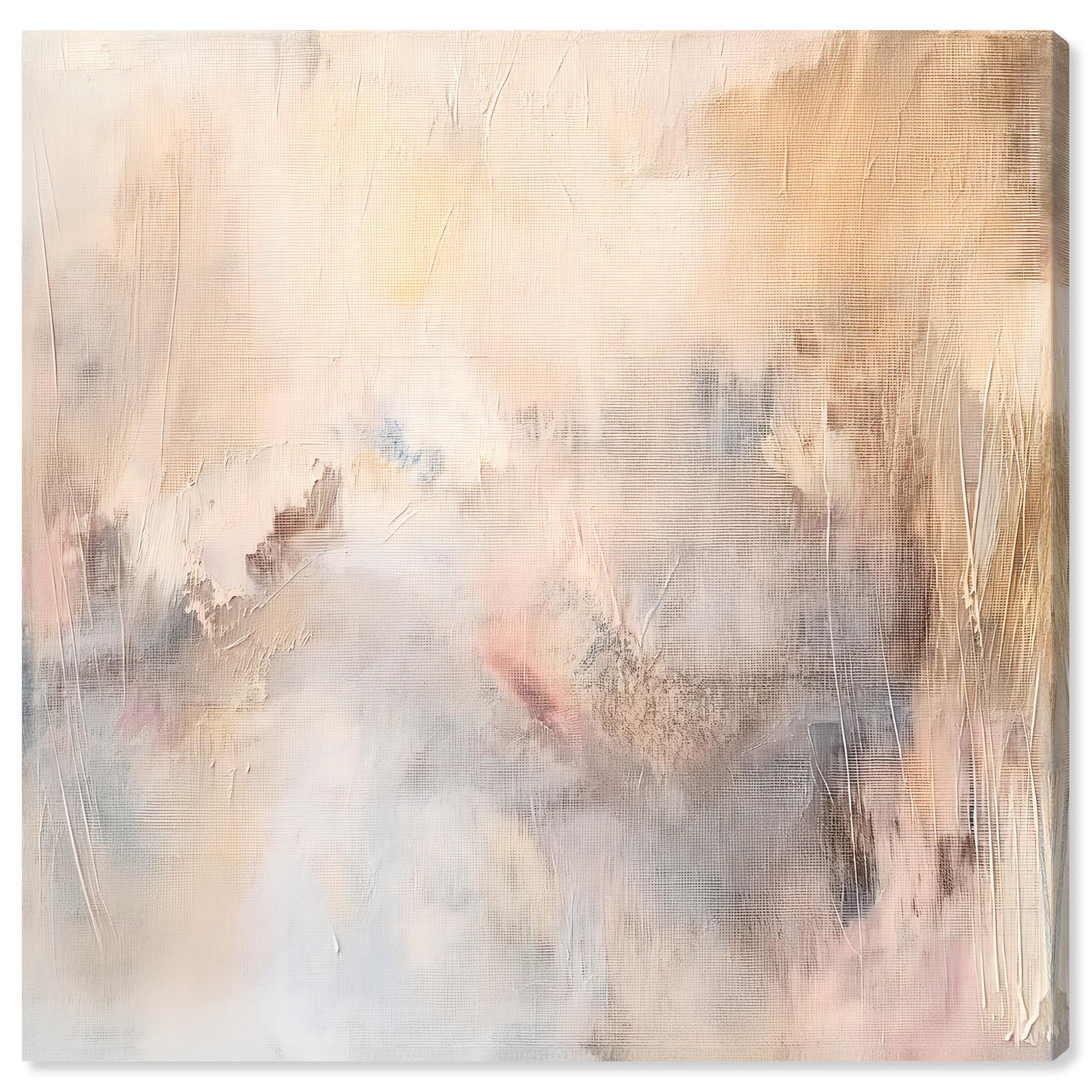 Smeared Codex II 16" x 16" Gallery Wrapped Canvas Abstract Art
