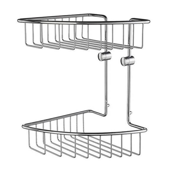Smedbo RK377 House Soap Basket Corner 2 Level in Polished Chrome