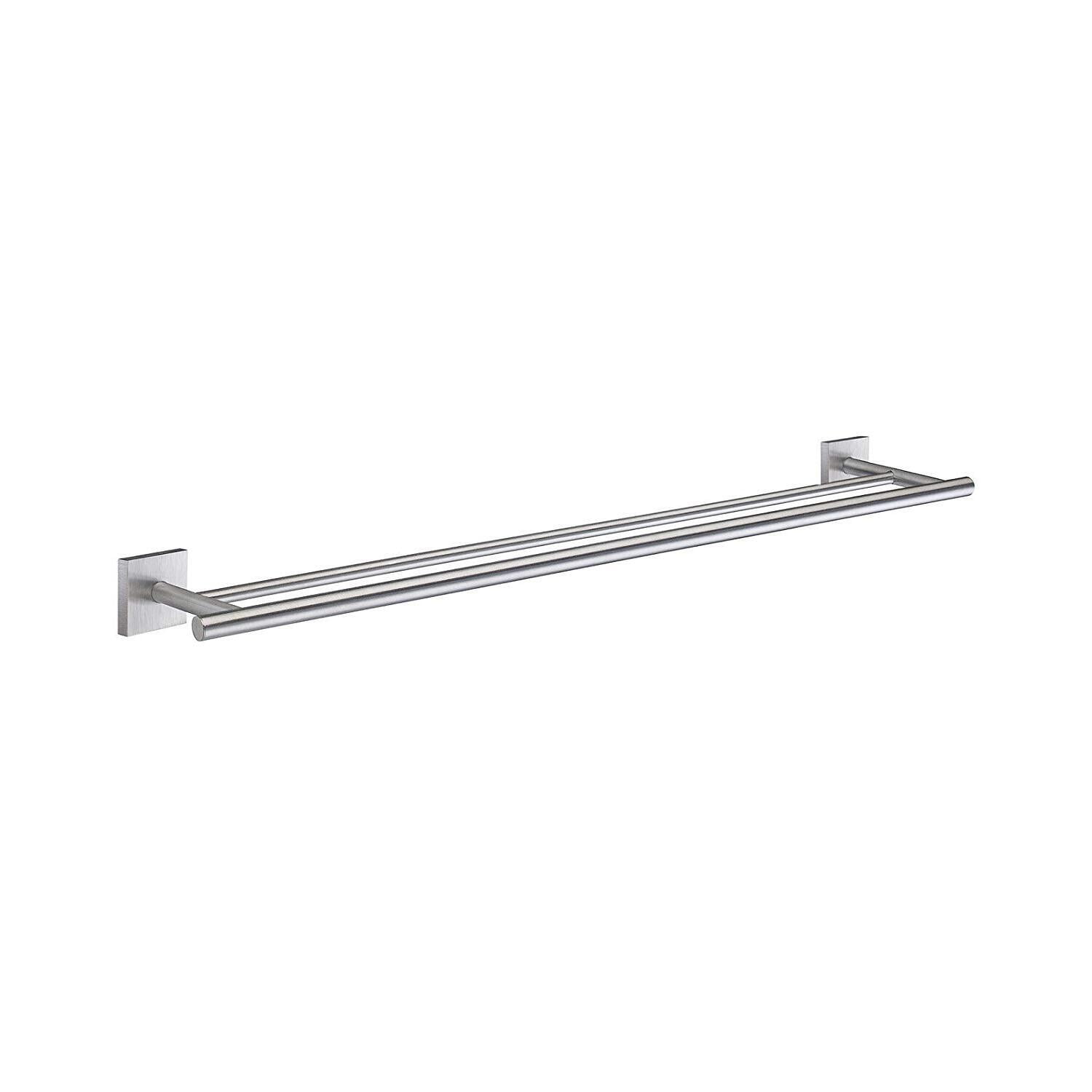 Smedbo Double Coat Rack - Brushed Stainless Steel Wall Hook For Entryway, Mud Room, Or Hallway