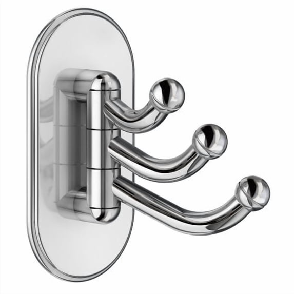 Smedbo Triple Self-Adhesive Wall Mounted Robe Hook