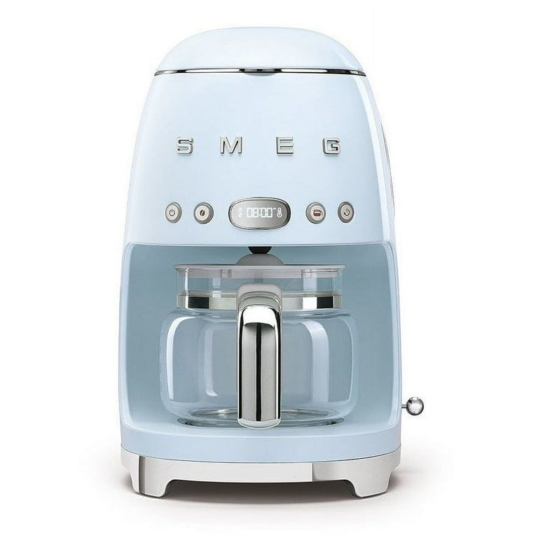 Smeg 50 s Retro Style Aesthetic Drip Coffee Machine Pastel Blue
